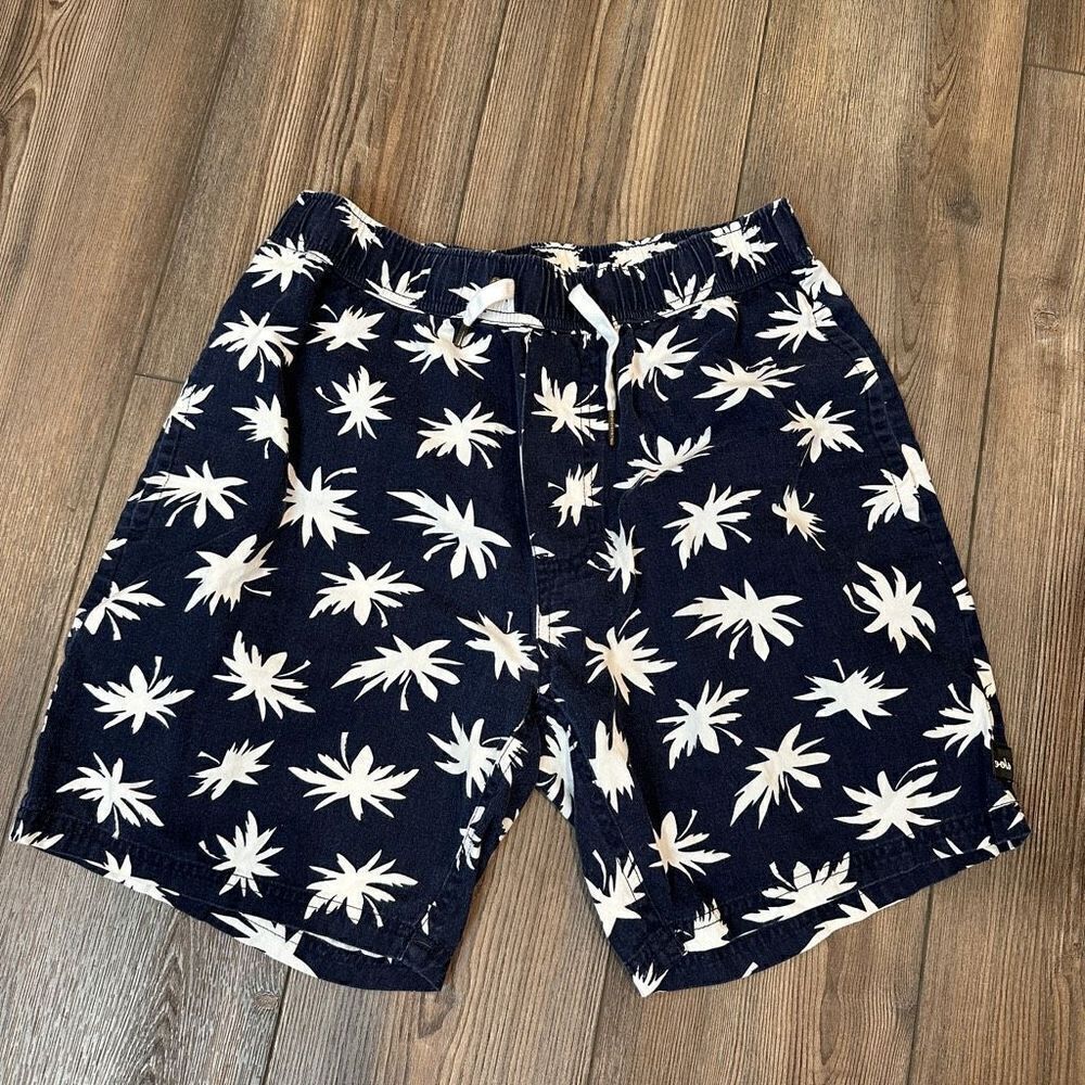 Men’s Barney Cools Navy and White Leaf Shorts 34